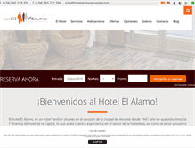 Tablet Screenshot of hotelalamoalicante.com